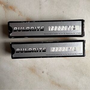 2 Pack Bulbrite 300W Halogen Light Bulbs T3 Type